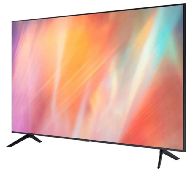 Телевизор SAMSUNG UE55AU7100UXRU серый Smart TV