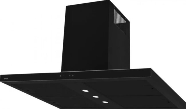 Кухонная вытяжка Akpo Isla Feniks Glass Slim II 90 wk-9 чёрное стекло/черный корпус